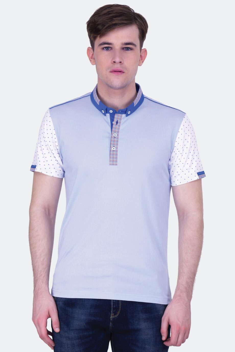 Contrast Sleeve Jersy Polo