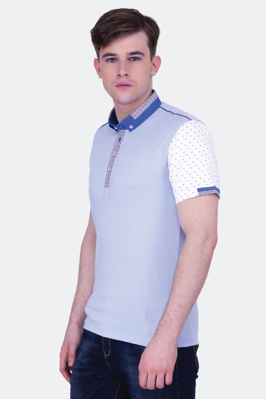 Contrast Sleeve Jersy Polo