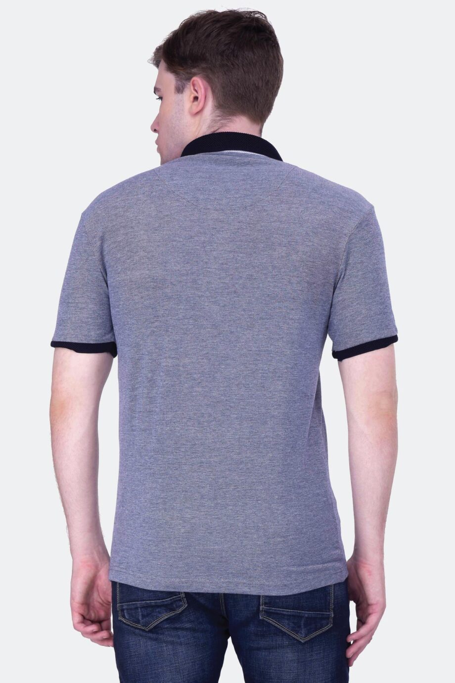Jaquard Collar Pique Polo