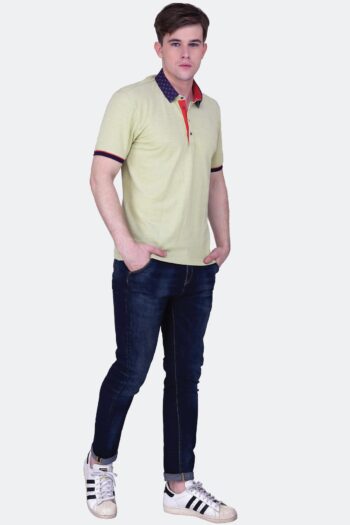 Contrast Trims Pique Polo