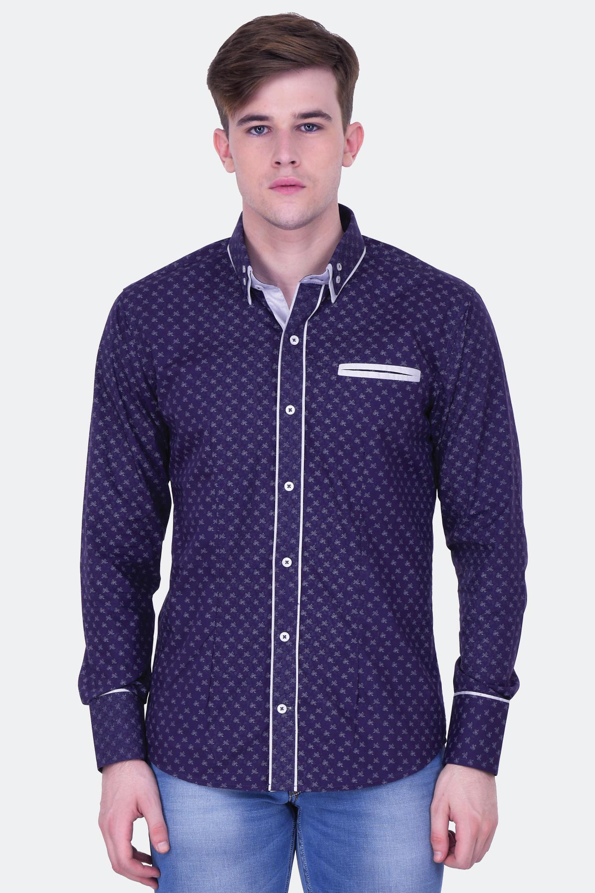 Piping Printed Shirt - Quontico