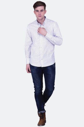 Two Colour Paisely Print Shirt