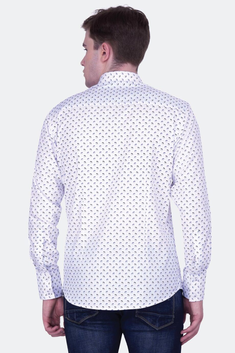 Two Colour Paisely Print Shirt