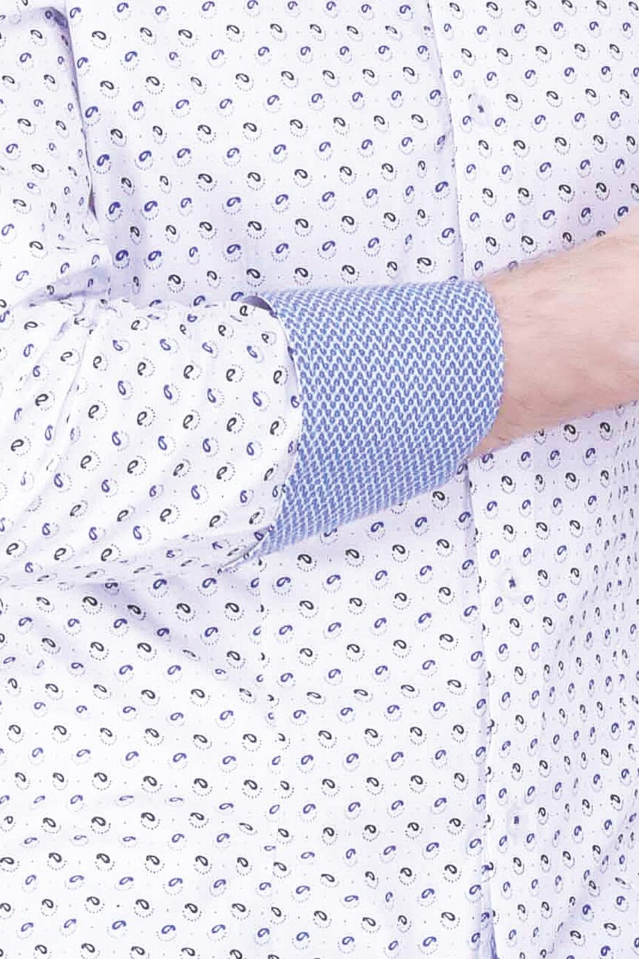 Two Colour Paisely Print Shirt