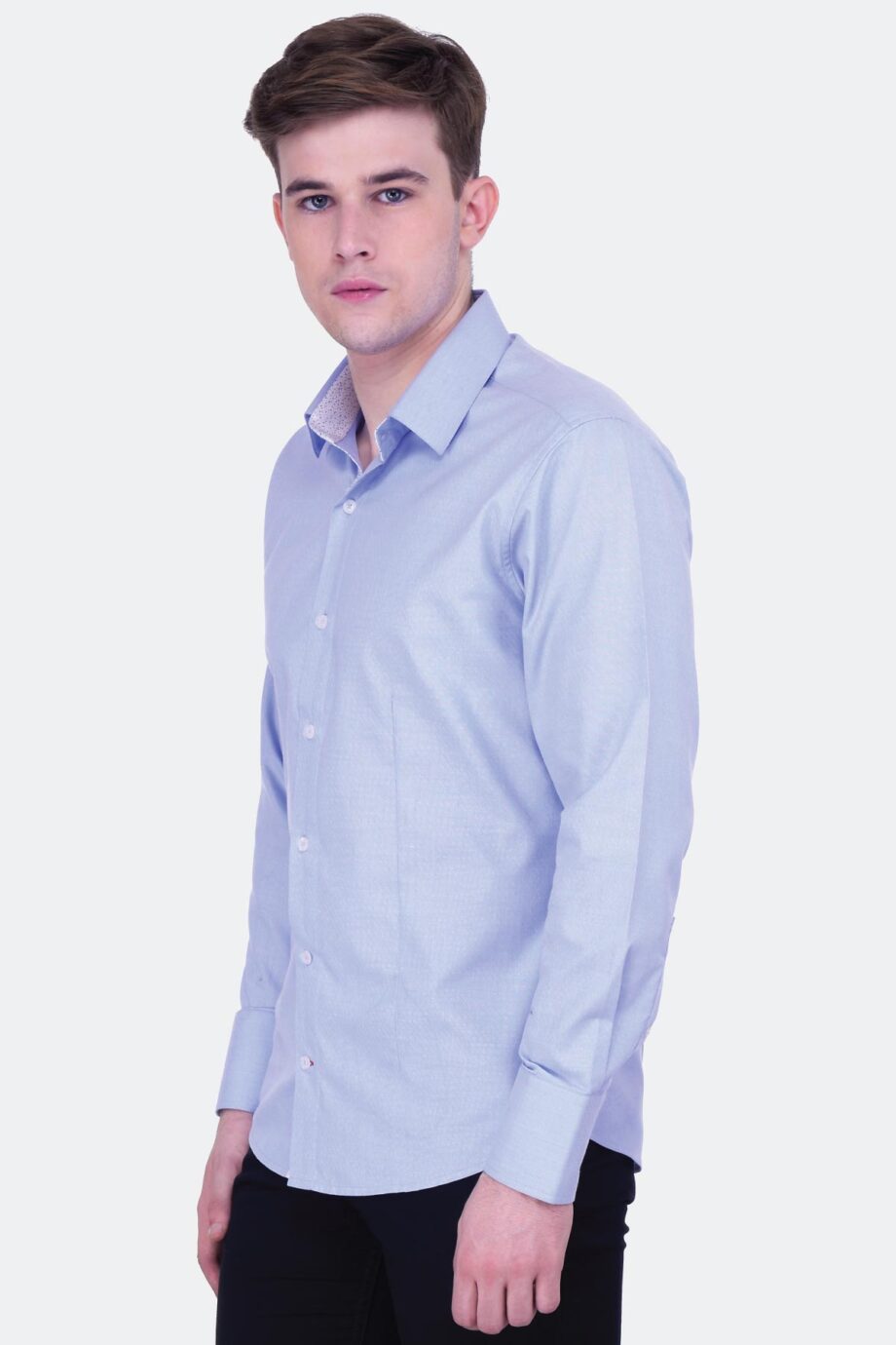 Self Diagonal Stripe Shirt