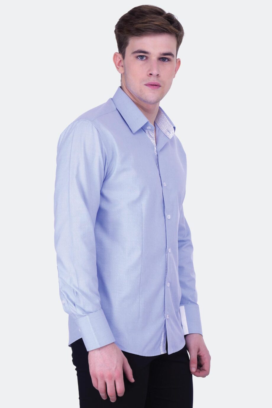 Self Diagonal Stripe Shirt