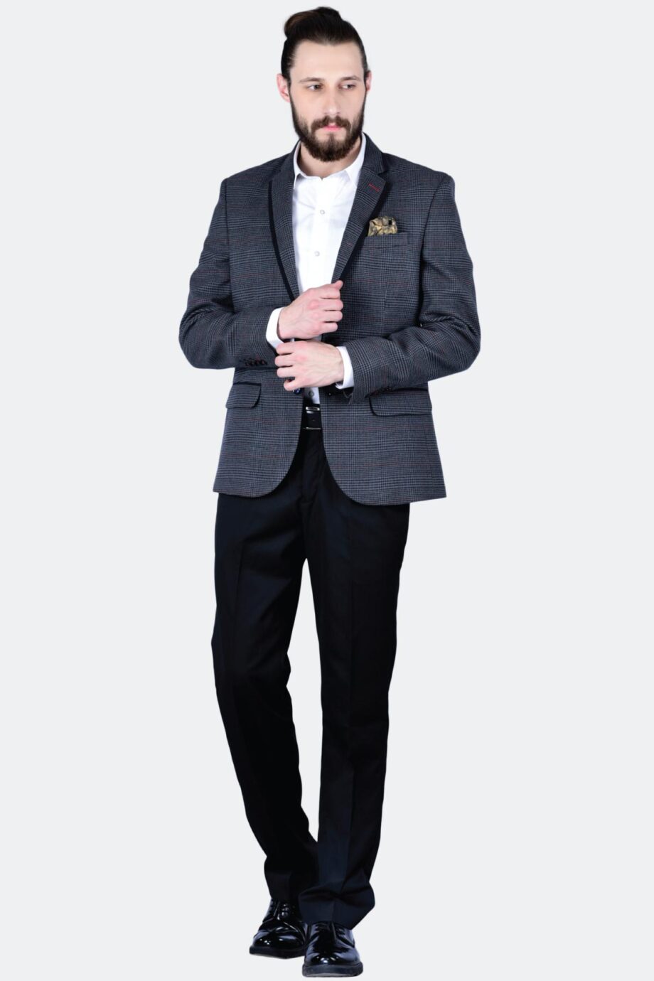 Two Tone Mini Check Blazer