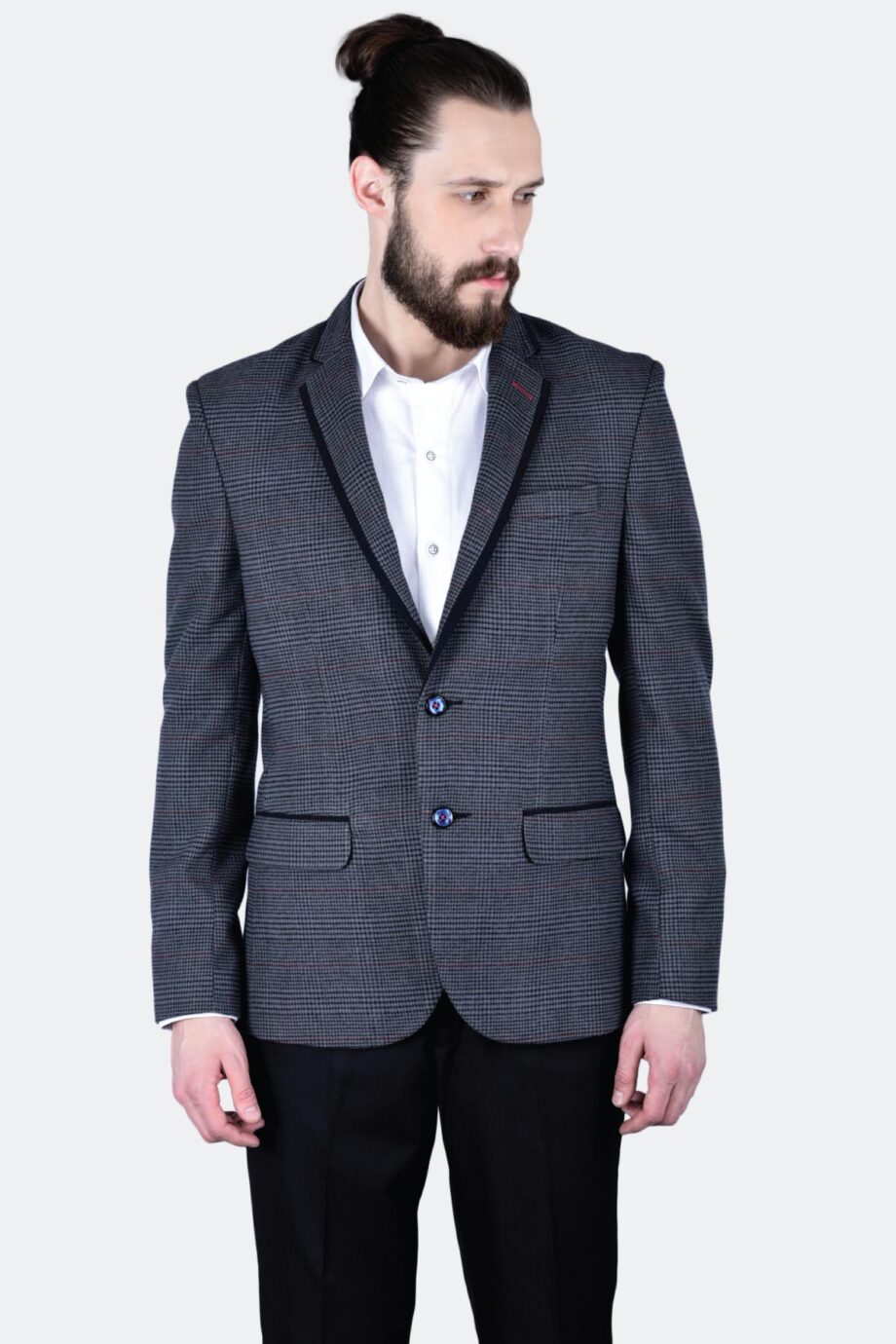 Two Tone Mini Check Blazer