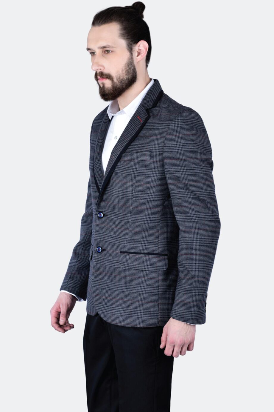 Two Tone Mini Check Blazer