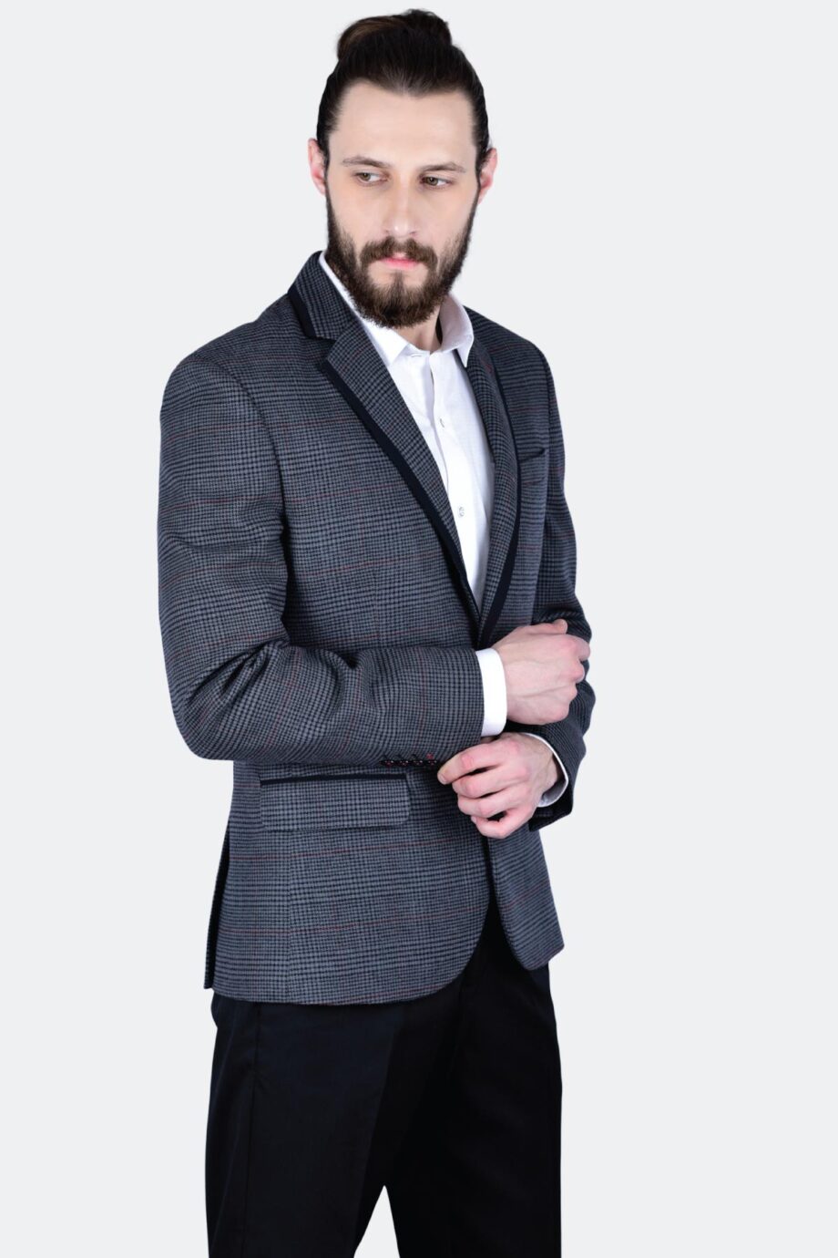 Two Tone Mini Check Blazer