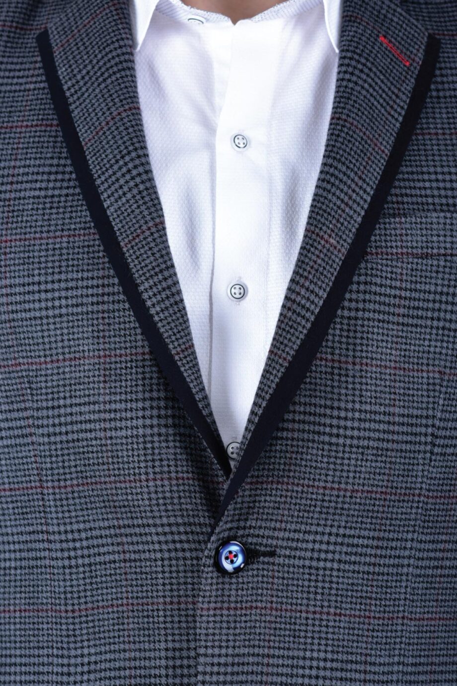 Two Tone Mini Check Blazer