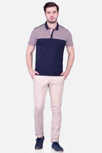 Geometric Print Polo