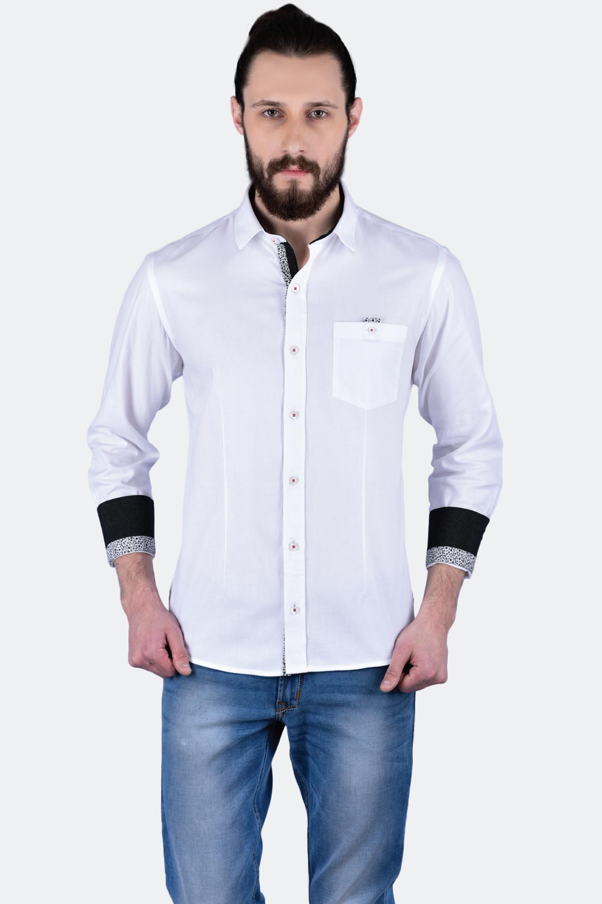 Floral Trim Shirt - Quontico