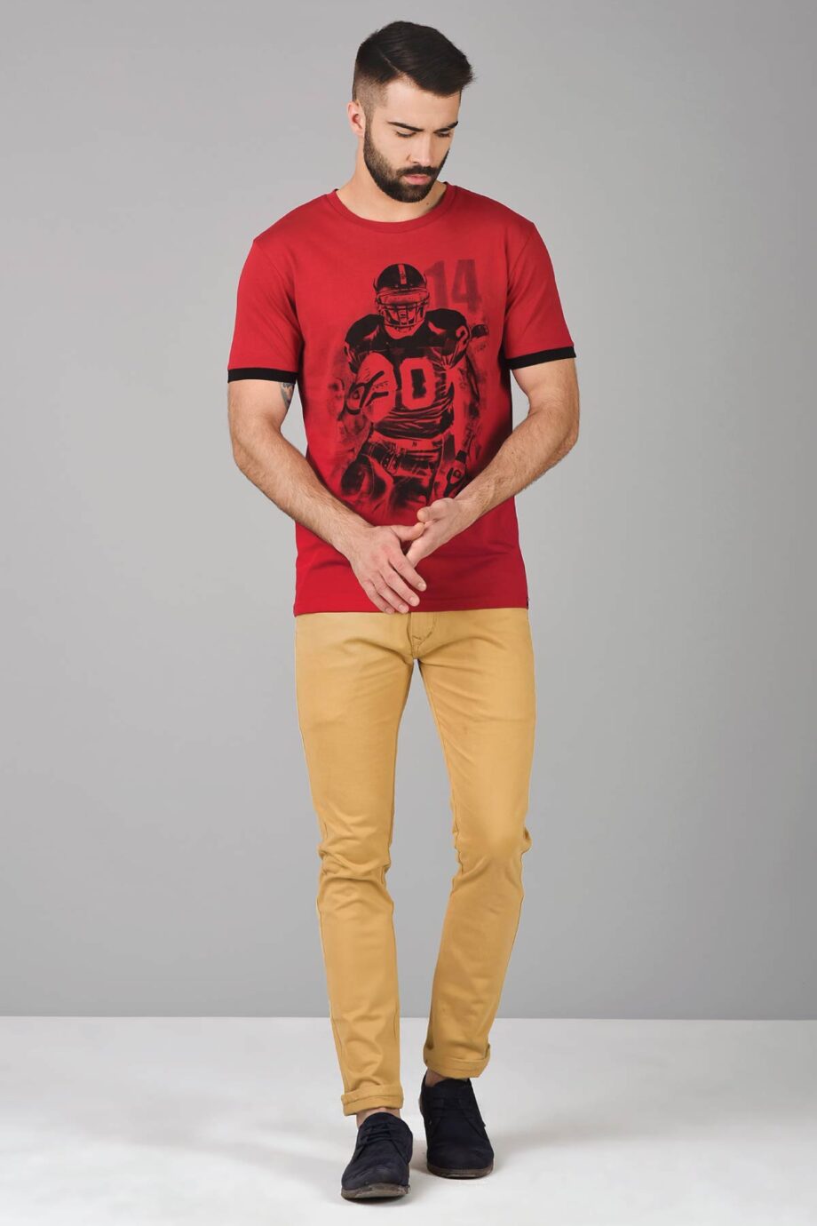 Contrast Print T-Shirt