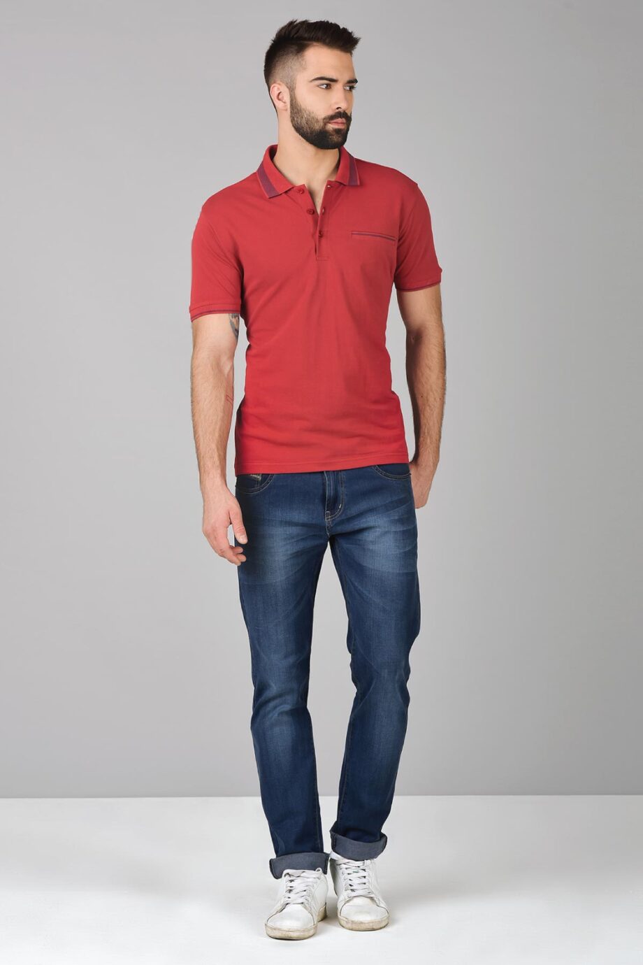 Jacquard Border Polo