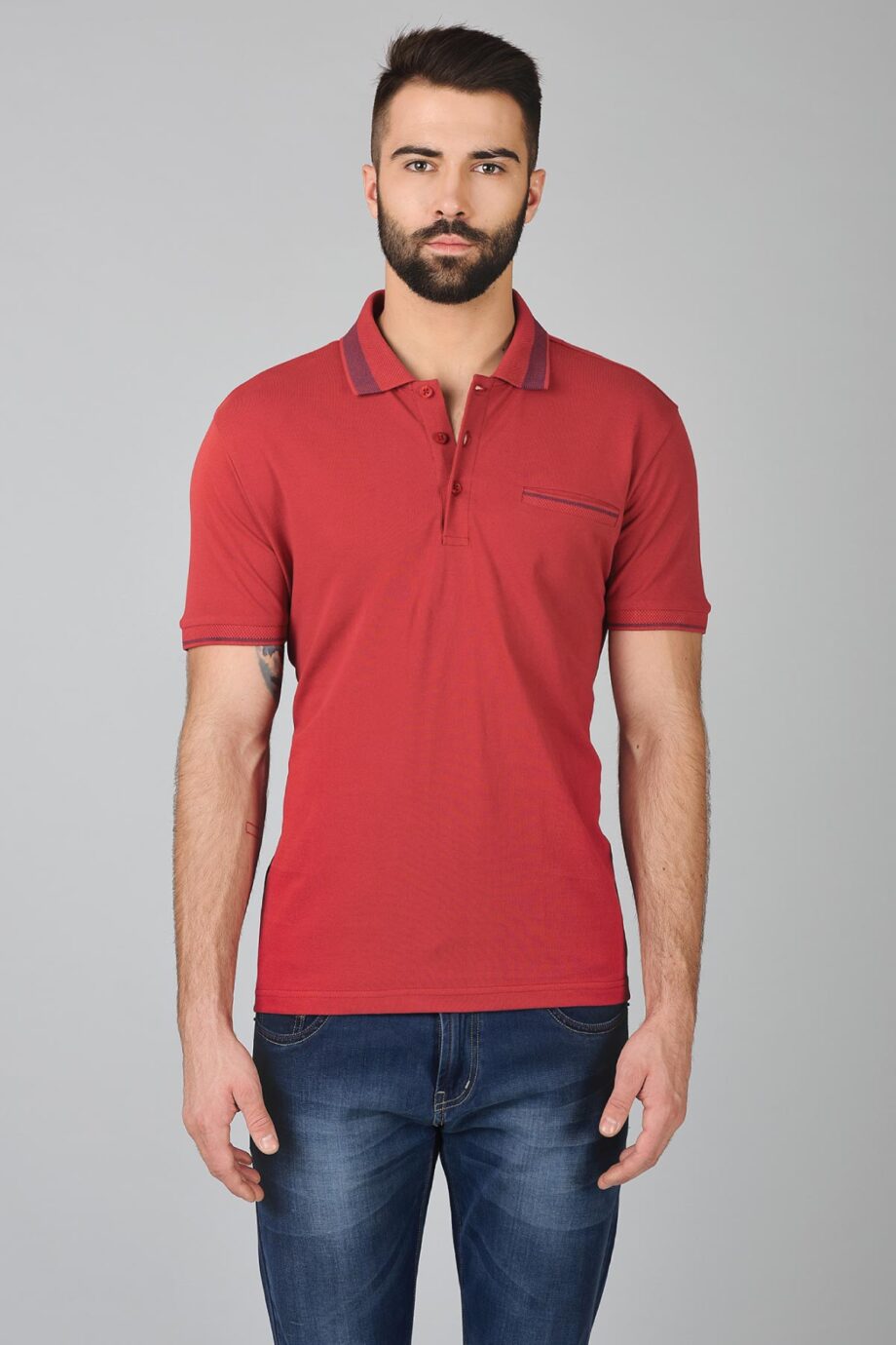 Jacquard Border Polo