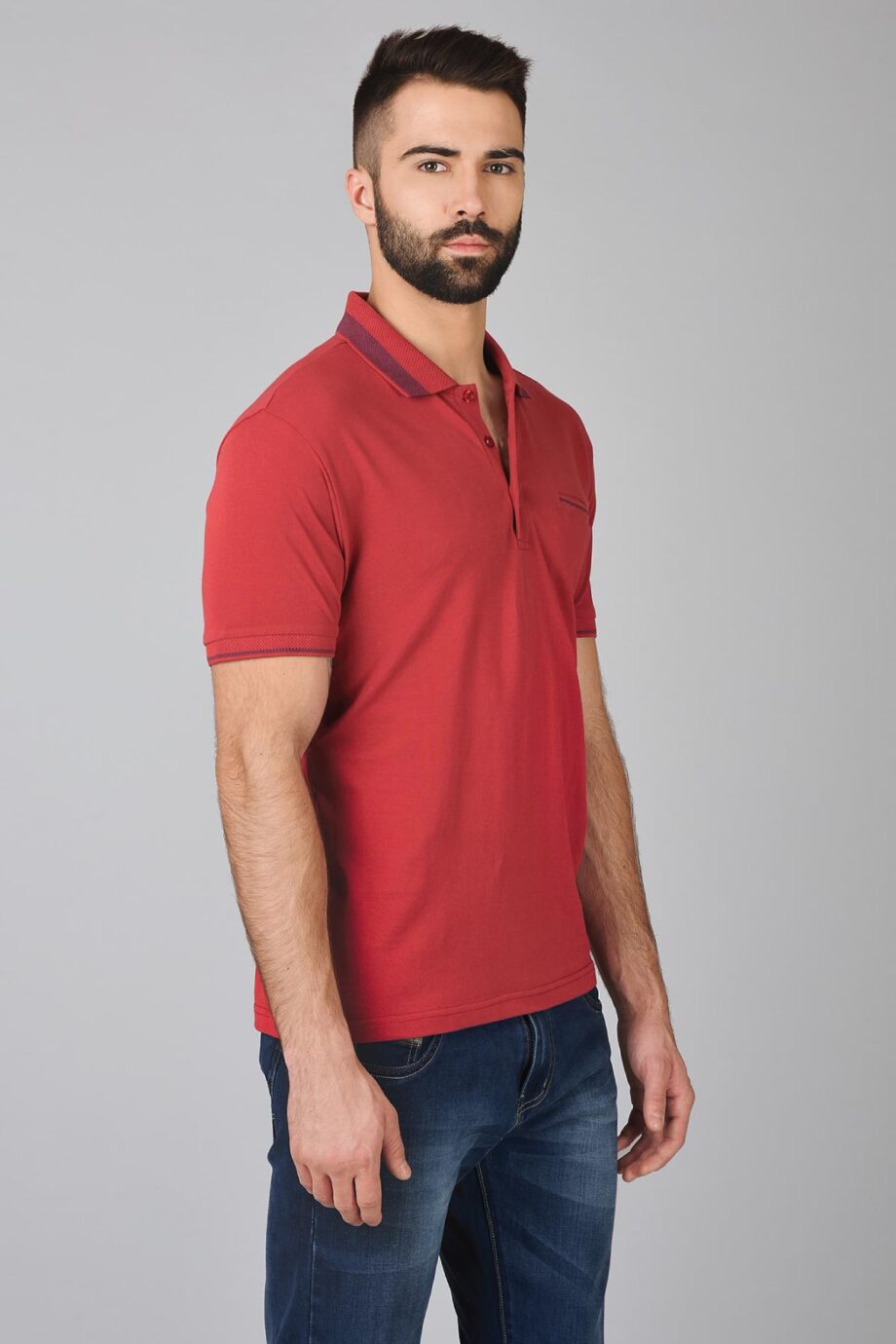 Jacquard Border Polo