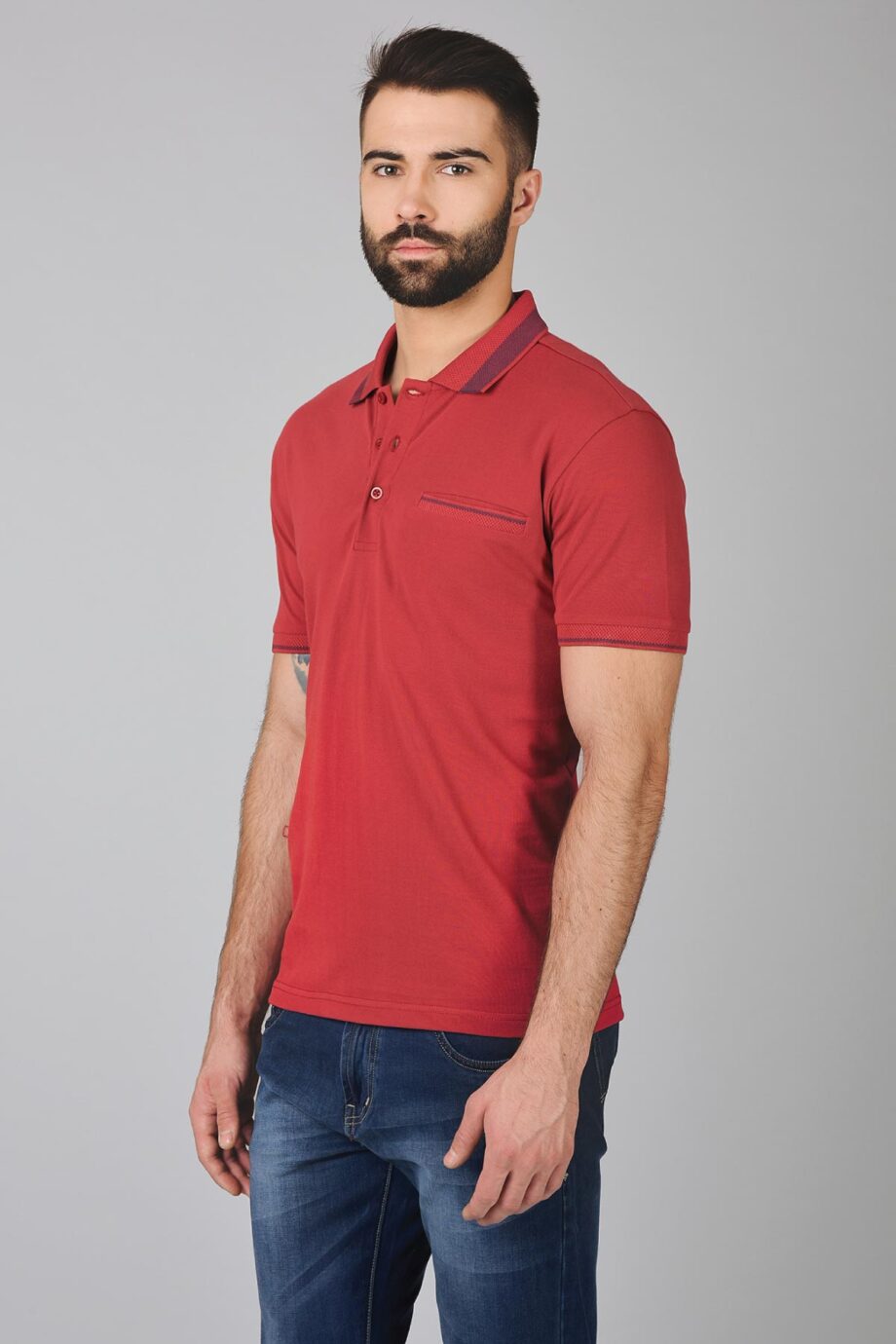 Jacquard Border Polo