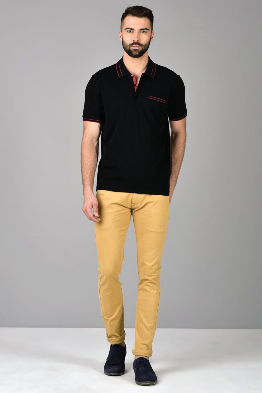 Half n Half Placket Polo