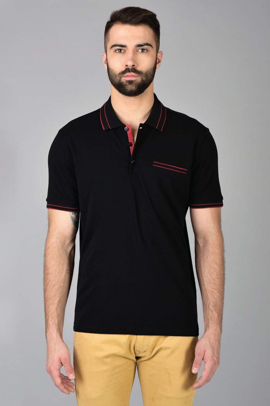 Half n Half Placket Polo