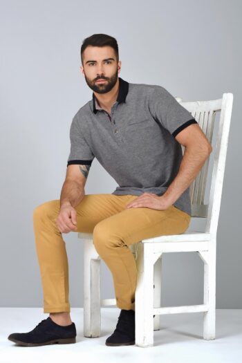 Contrast Rib Polo
